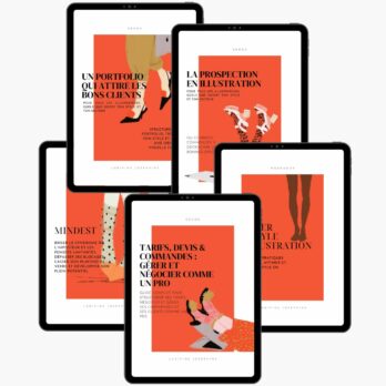 BUNDLE 4 ebooks + 2 workbook = Le Pack Complet de l’Illustrateur.rice